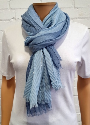 Scarf Ombre Crinkle Finish